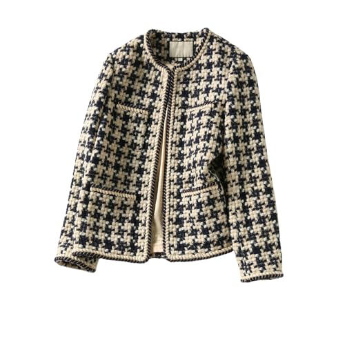 Veste en tweed souple blazer mi-saison manteau léger femme look tendance