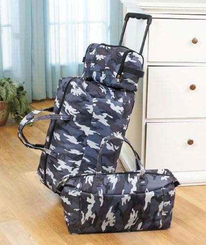 3 Piece Luggage Set - Camo / Camouflage (Rolling Bag, Duffle Bag & Carry On)