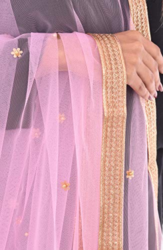 Image of YOUTHQUAKE Women's Embroidered Net Dupatta