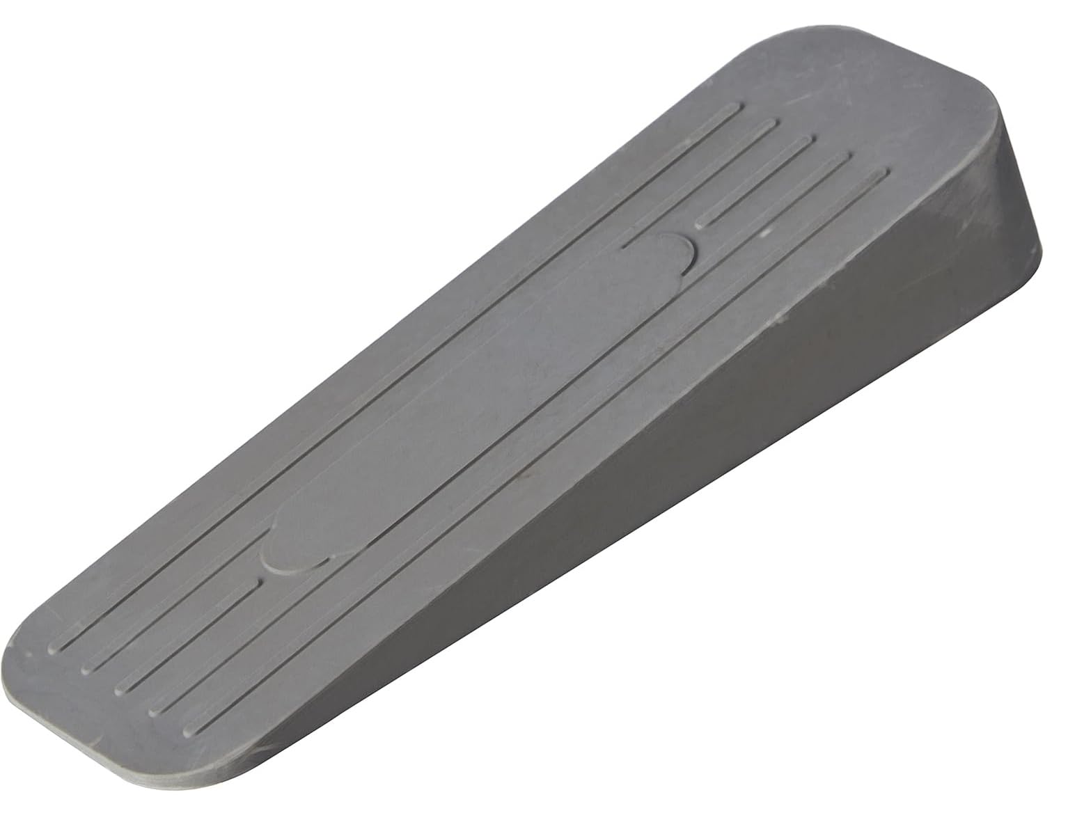 Merriway BH02509 Heavy Duty Non-Slip Rubber Door Wedge Stopper 120 x 20 x 35mm Grey