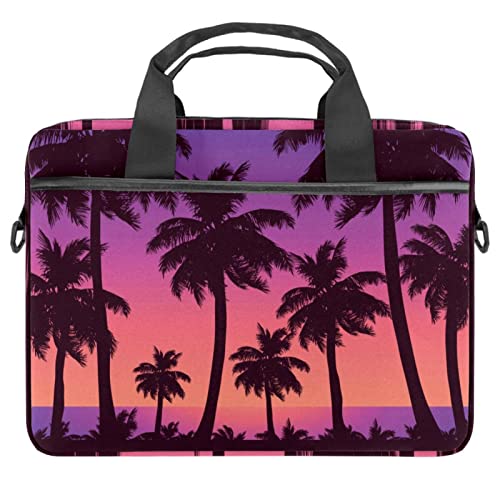Housse sacoche ordinateur portable 13.3 pouces bandoulière violette 28x36cm