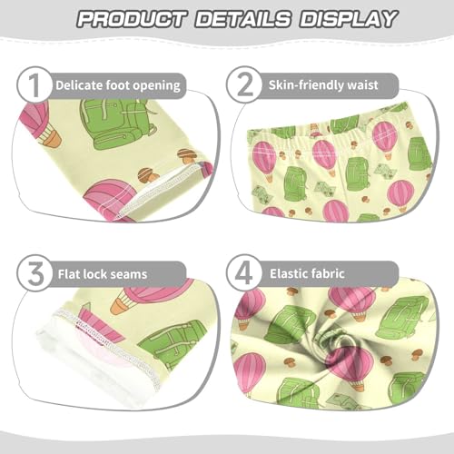 Camping and Travel Girls Leggings,Workout Leggings for Girls Toddler Athletic Leggings Size for 3-10T3