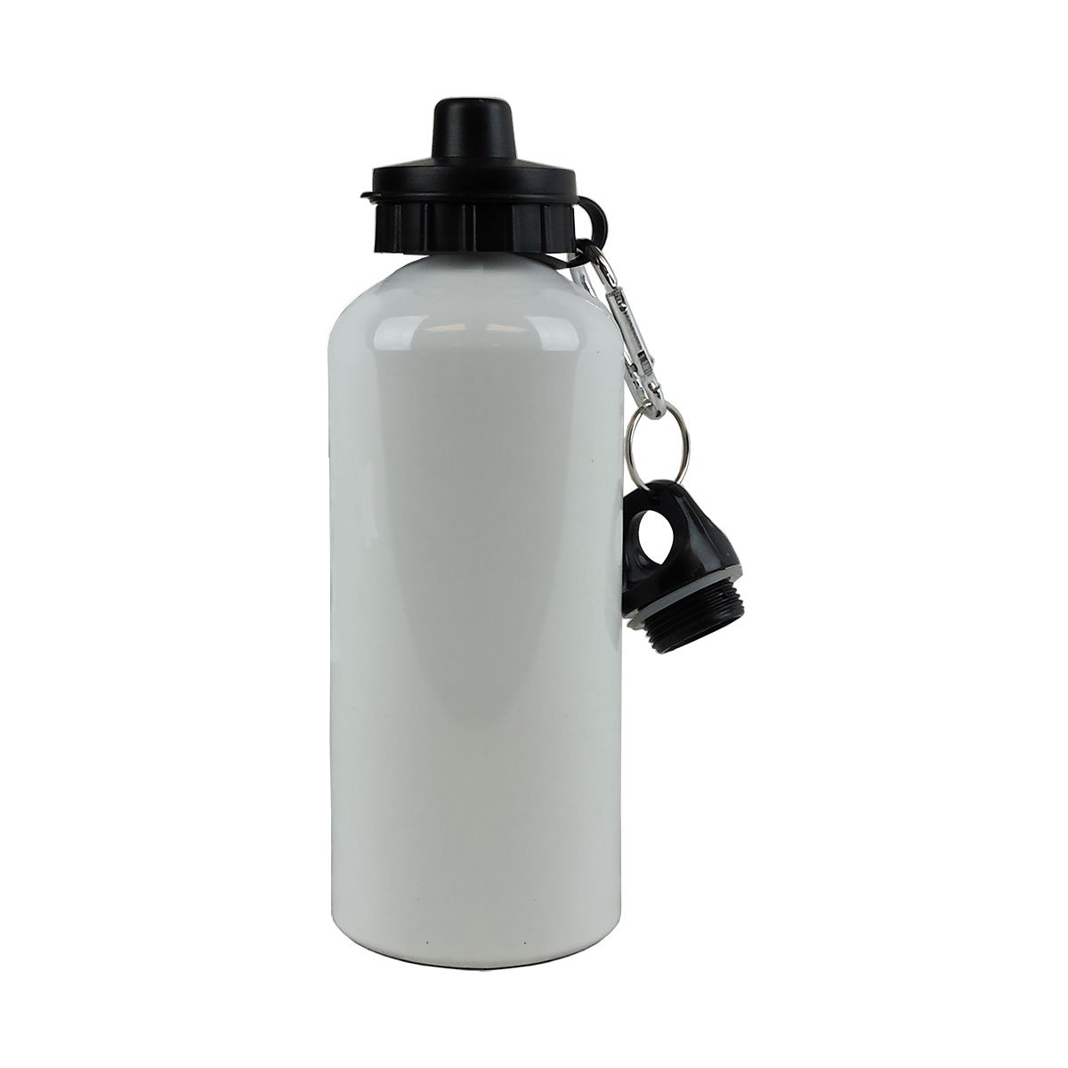 Love Baseball/Softball Sports Team Aluminium weiß Finish 20 Unze 600 ml Sport Wasser Flasche mit Karabiner, hellblau