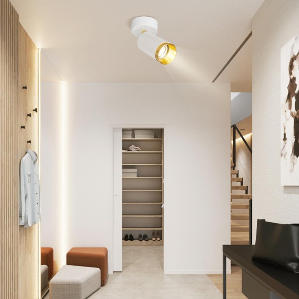Faretti da soffitto in Metallo, faretti direzionali Regolabili, apparecchi di Illuminazione per Interni Luminosi, per corridoi, verande, GU10 cablati, Moderni, nordici