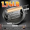 Basinel Smash Burger Press 6.5”, Cast Iron Flat Round Edge Grill/Bacon/Meat/Hamburger/Chef Press with Wood Handle, 1.74lb Hamburger Press Patty Maker, Nonstick Burger Smasher for Blackstone Griddle #4