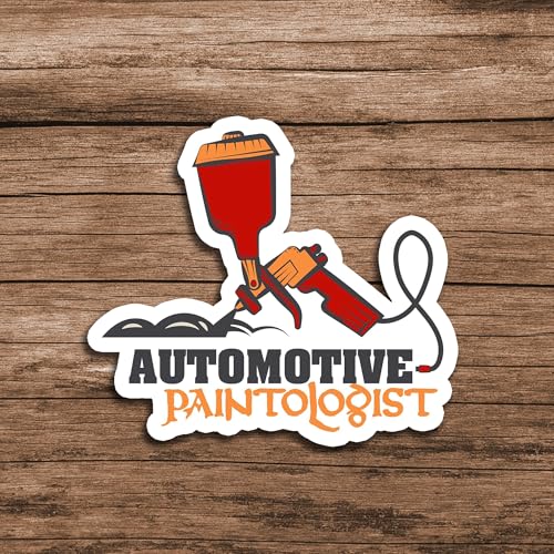 Image of Automotive Paintologist Sticker Waterproof Vinyl Car Painter Decal Auto Body Shop Spray Gun Graphic for Toolbox Laptop Water Bottle Mechanic Gift