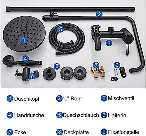 Ensemble de douche réglable noir pour une thalasso à la maison - 4