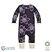 Burt's Bees Baby Baby Girls' Organic One-Piece Romper Coverall, BlackBerry Floral (0-3 Months)