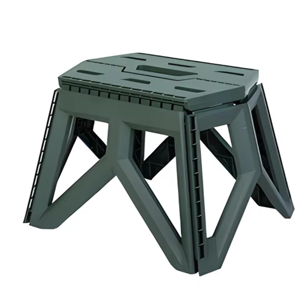 Tabouret pliant portable vert ultra résistant pour le camping