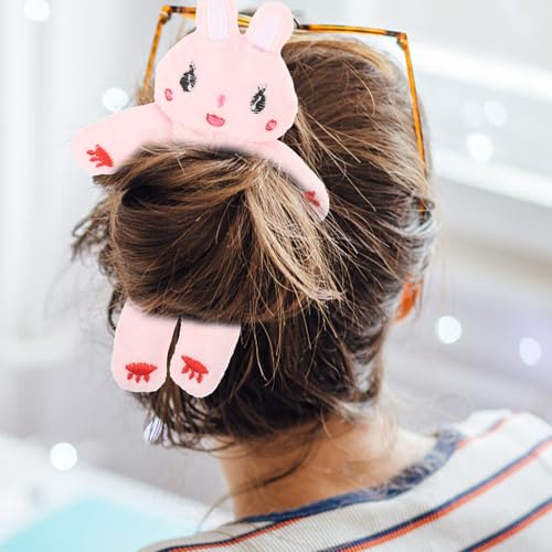Coleteros de pelo peludos antitirones para evitar dolor en coletas de niñas 4
