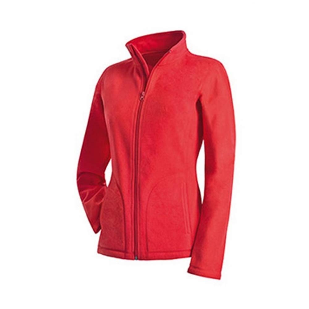 Stedman Apparel Women's Active Fleece/ST5100 Long Sleeve Sweatshirt, Scarlet Red, Size 12 (Manufacturer Size:Medium)