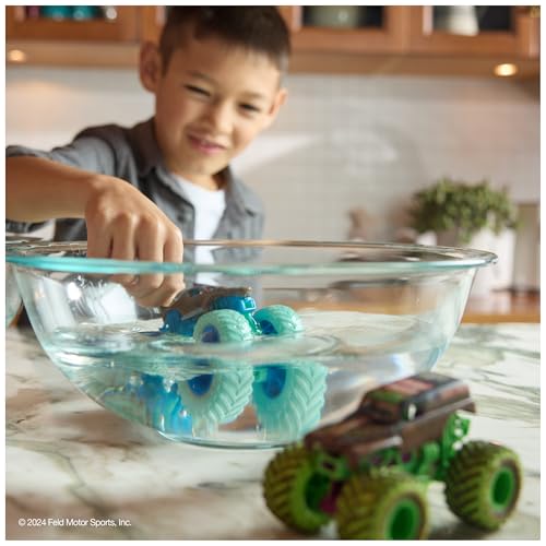 Image of Monster Jam Mud Blasters Grave Digger & Megalodon 2-Pack | Includes 2 Color Change Trucks, Dunk in Water to Reveal Clean Trucks, Exciting Pretend Play, Toys for Ages 3 and Up