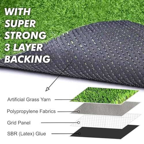 Image of 35MM High Density Soft Artifical Grass Grass Mat 2X 8 feet for Door Entrance Balcony and Bedroom Carpet