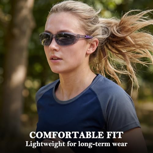 Myiaur 2er Pack Fahrradbrille Selbsttönend Damen Herren Photochrome Polarisierte Wrap-Around Sonnenbrille mit UV400 für Fahrrad Sport