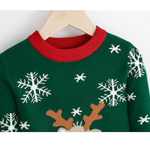Image of Light Up Ugly Christmas Sweater Kids Girls Boys Snowman Reindeer Xmas Holiday LED Pullover Sweater 2-9 Yeas Old