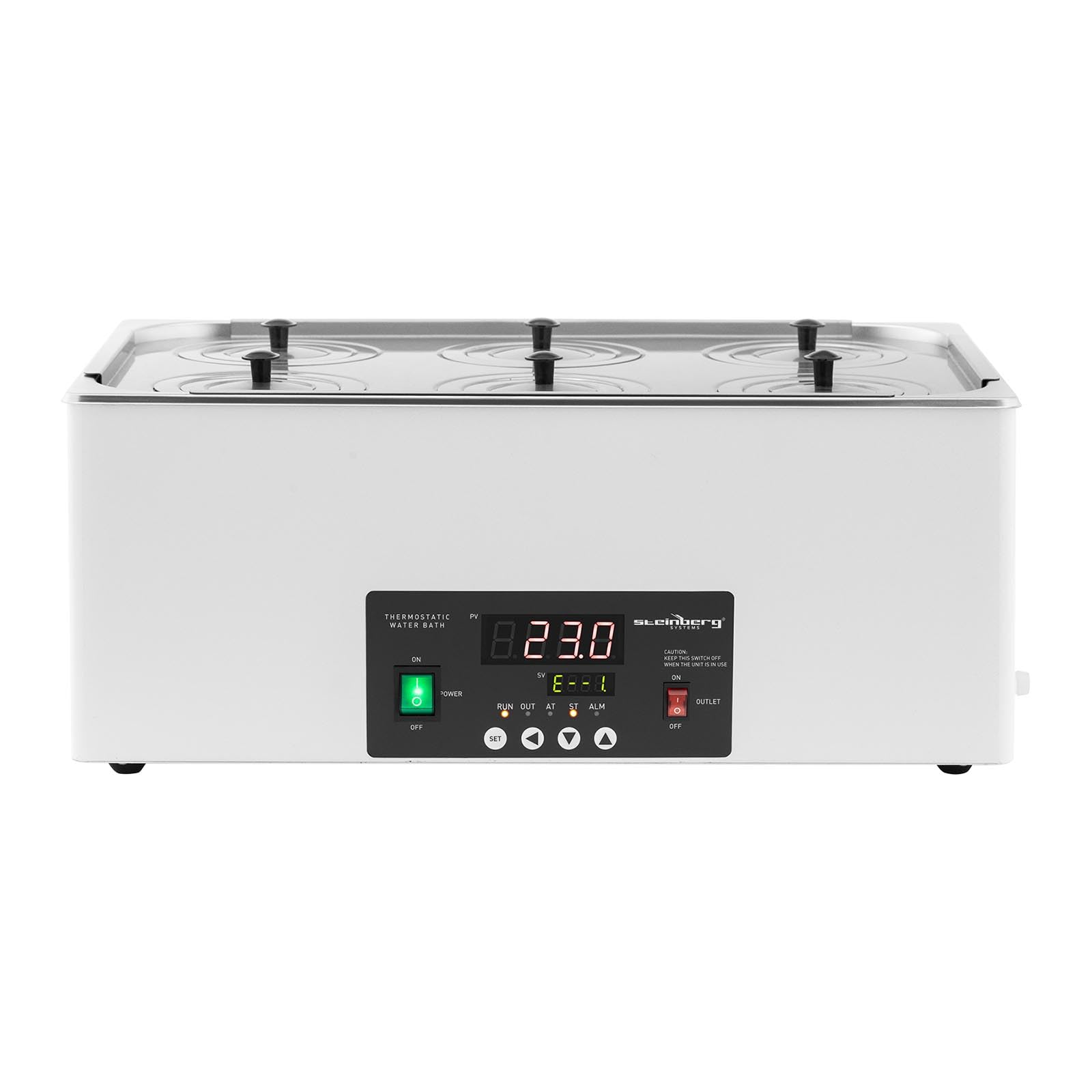 Steinberg Systems SBS-TWB-2006 bagnomaria termostatica digitale 22,5 L 5-100 °C 500 x 300 x 150 mm bagnomaria laboratorio bagno d'acqua