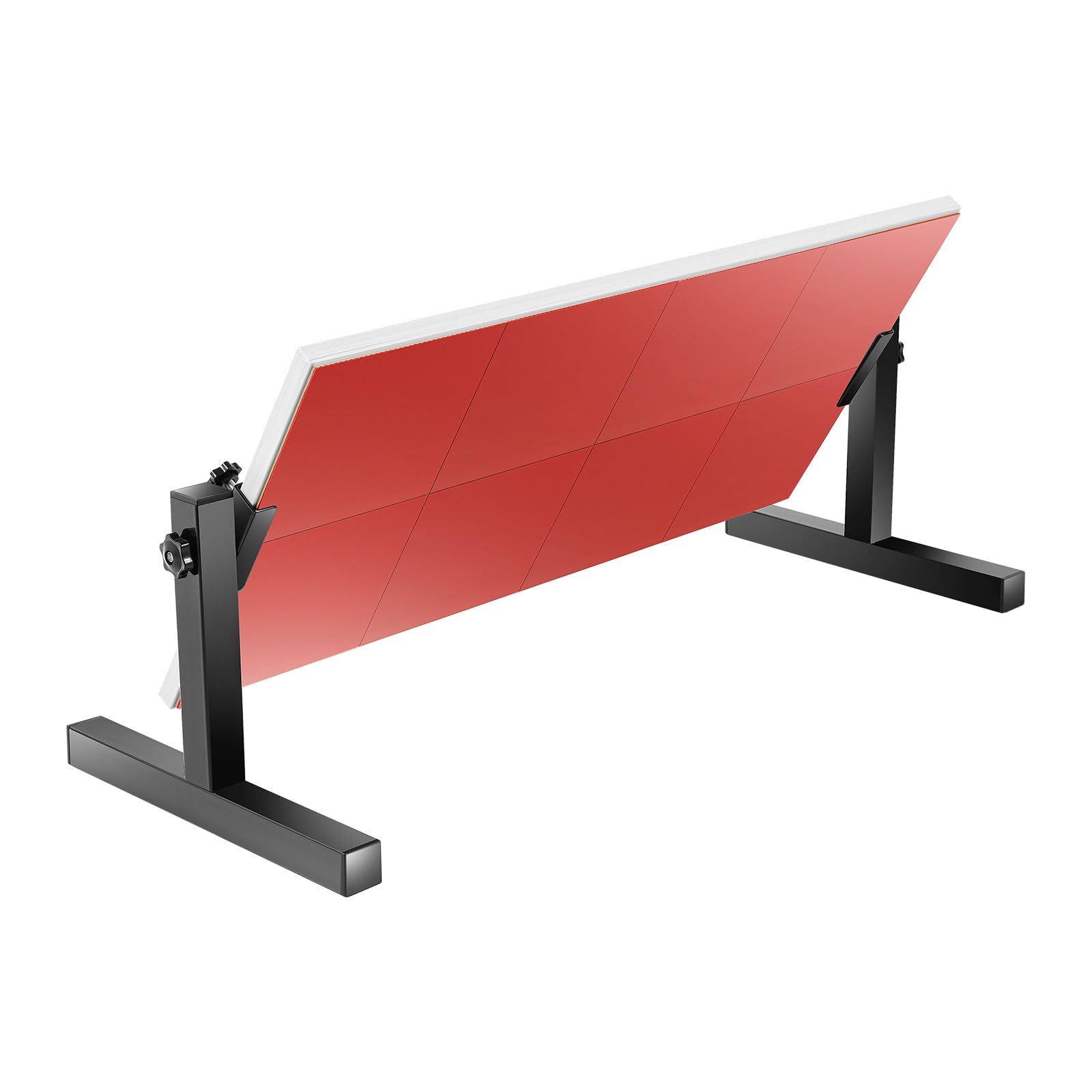 Tavola da ping pong, 66 x 33 cm, regolazione dell'angolo di 360°, dispositivo di allenamento, tavolo da ping pong con 8 tavole in gomma per casa, palestra, interni ed esterni