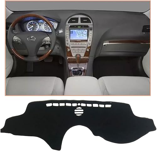 Miniatura 1 de JGRT_CarLight Cubierta del salpicadero de automóvil para Lexus ES350 2007-2012, tapete protector de sombra (alfombra premium, negro),