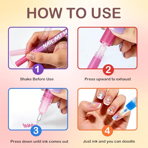 50% Off 12-Color Nail Art Pens Set with Fine Tip