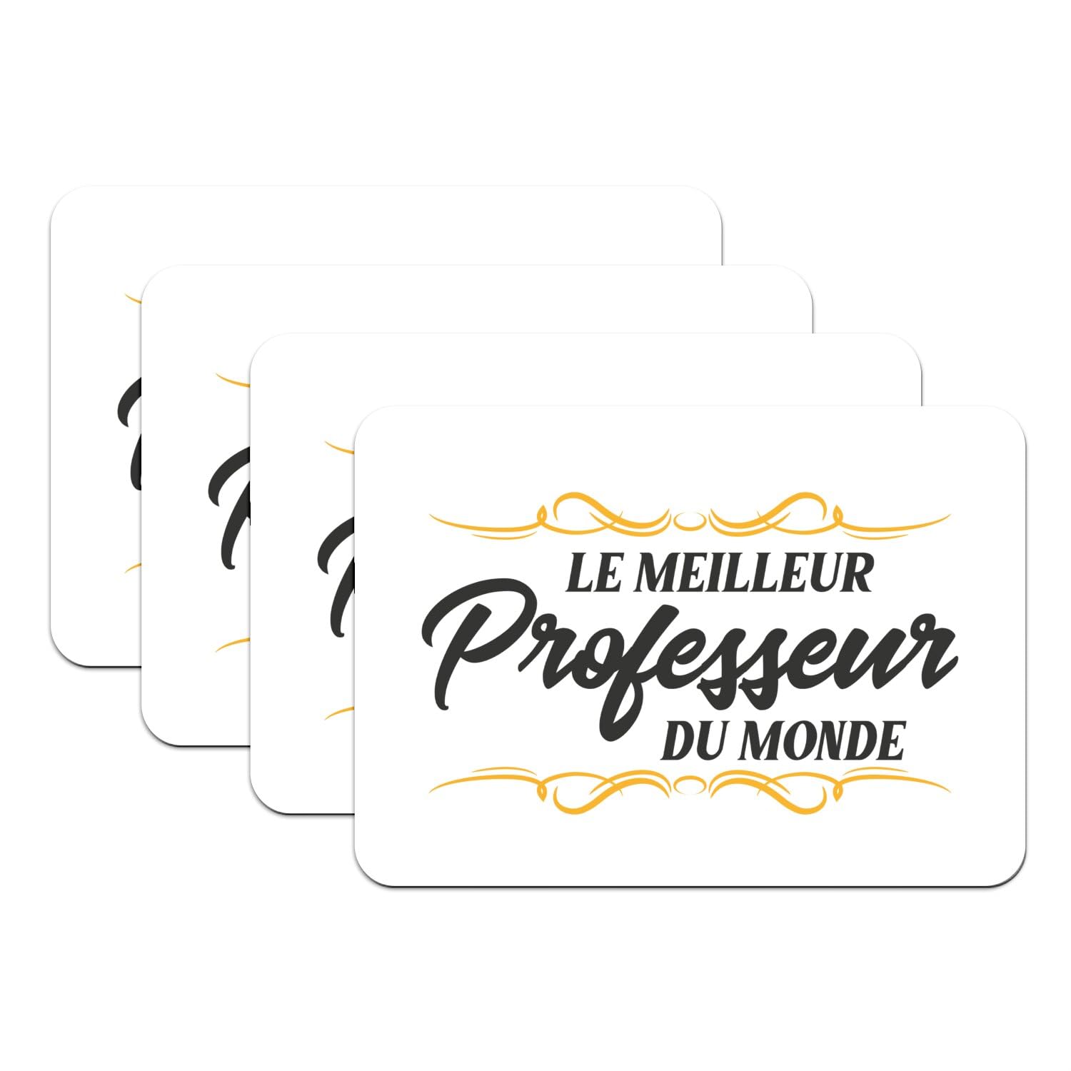 Set de table antidérapant blanc grand format pour protéger le bureau des profs
