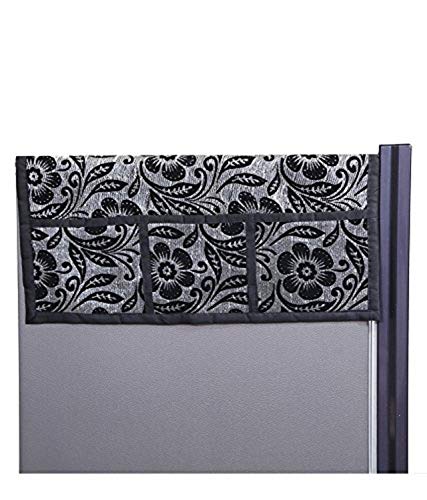 Image of Kuber Industries PVC 3 Pieces Fridge Mats, 1 Piece Handle Cover and 1 Piece Fridge Top Cover (Black), CTKTC13908