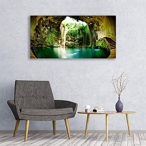 Tableau acrylique 120x60cm haute finition cascade pour décor chic