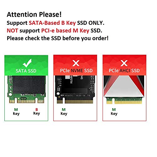 QNINE M.2 NGFF SATA a A1465 A1466 (Solo 2012)