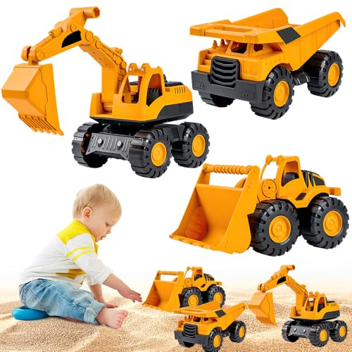 Hojalis Sandspielzeug Bagger Sandkasten, 3 St&uuml;ck Baufahrzeuge Spielzeug, Sandspielzeug AUT, Sandkasten Kinder Bagger, Spielzeug Baufahrzeuge, f&uuml;r Sand-Kasten, Kinderzimmer