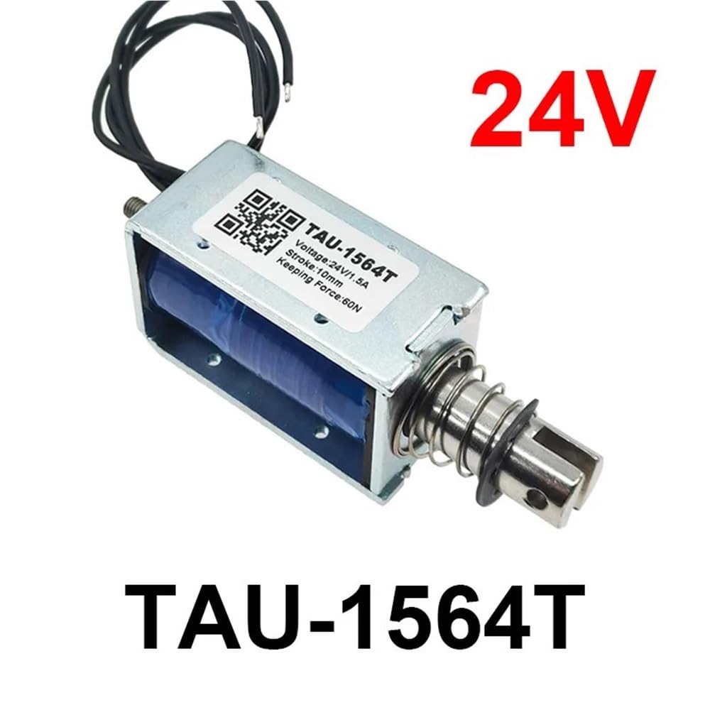12V 24V DC Elektromagnetyczny magnes elektryczny Solenoid skokowy 60N TAU-1564 TAU-1564T (TAU-1564T 24V)