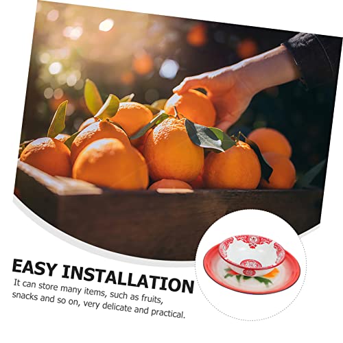 Abaodam 2 Pçs Potes Colo Retrô Macarrão Esmaltado Para Casa Prato De Flores Decorativo Estilo Vintag