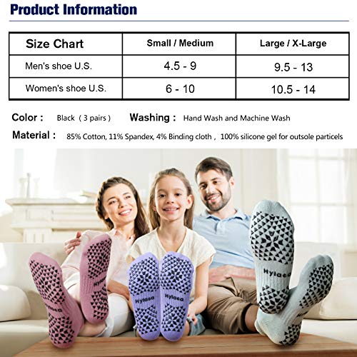 Hylaea Womens Non Slip Socks For Yoga Pilates Hospital Barre Kickboxing, Grips On Bottom, Ankle,Cushion Padded, Small Medium #TOP5