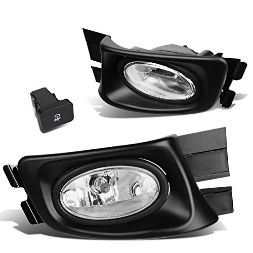 DNA MOTORING FL-HA034D-CH Front Bumper Fog Light Driver & Passenger Side Enhance visibility [Compatible with 03-05 Honda Accord 4-Door.]