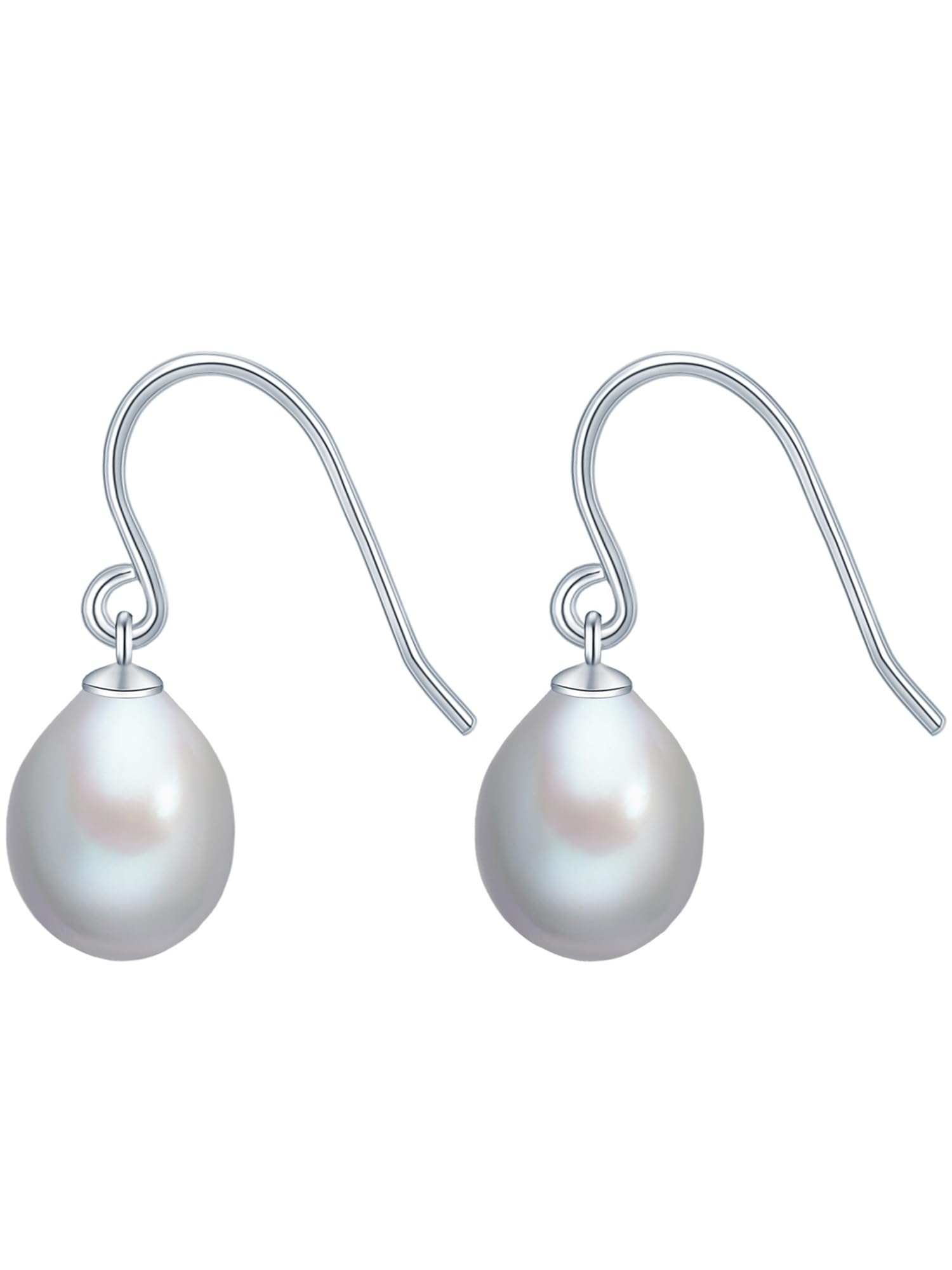 Valero Pearls Pendientes para Mujer Plata de ley 925 Perlas de agua dulce de cultivo