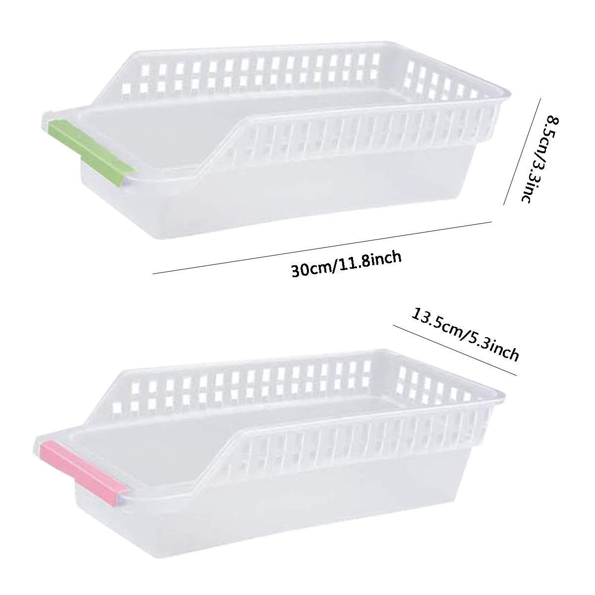 Boite Rangement Frigo, 9PCS PP Plastique Boîte Corbeilles de Rangement Durable Panier Frigo Empilable Conteneur Réfrigérateur Organiseur