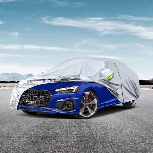 Image of Kaugung 6 Layers Car Cover Custom Fit 2007-2025 Audi A5 Sedan, Waterproof All Weather Resistant Outdoor Indoor Sun Rain Dust Snow Protection. (USA Warehouse, Within 3-7 Days)