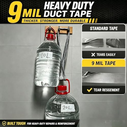 Image of SWRT 9 Mil Duct Tape Heavy Duty, 2 in x 45 YD, 3-Pack, Black /Silver /White