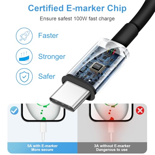 Image of iPhone 17 16 15 Charger Fast Charging 30W USB C Chargers Block Type C Charger 2 Pack 6FT Cord for iPhone 17 /17 Plus /17 Pro Max /Air /16 /16 Plus /16 Pro Max /15 Pro Max /iPad Pro /Samsung (Black