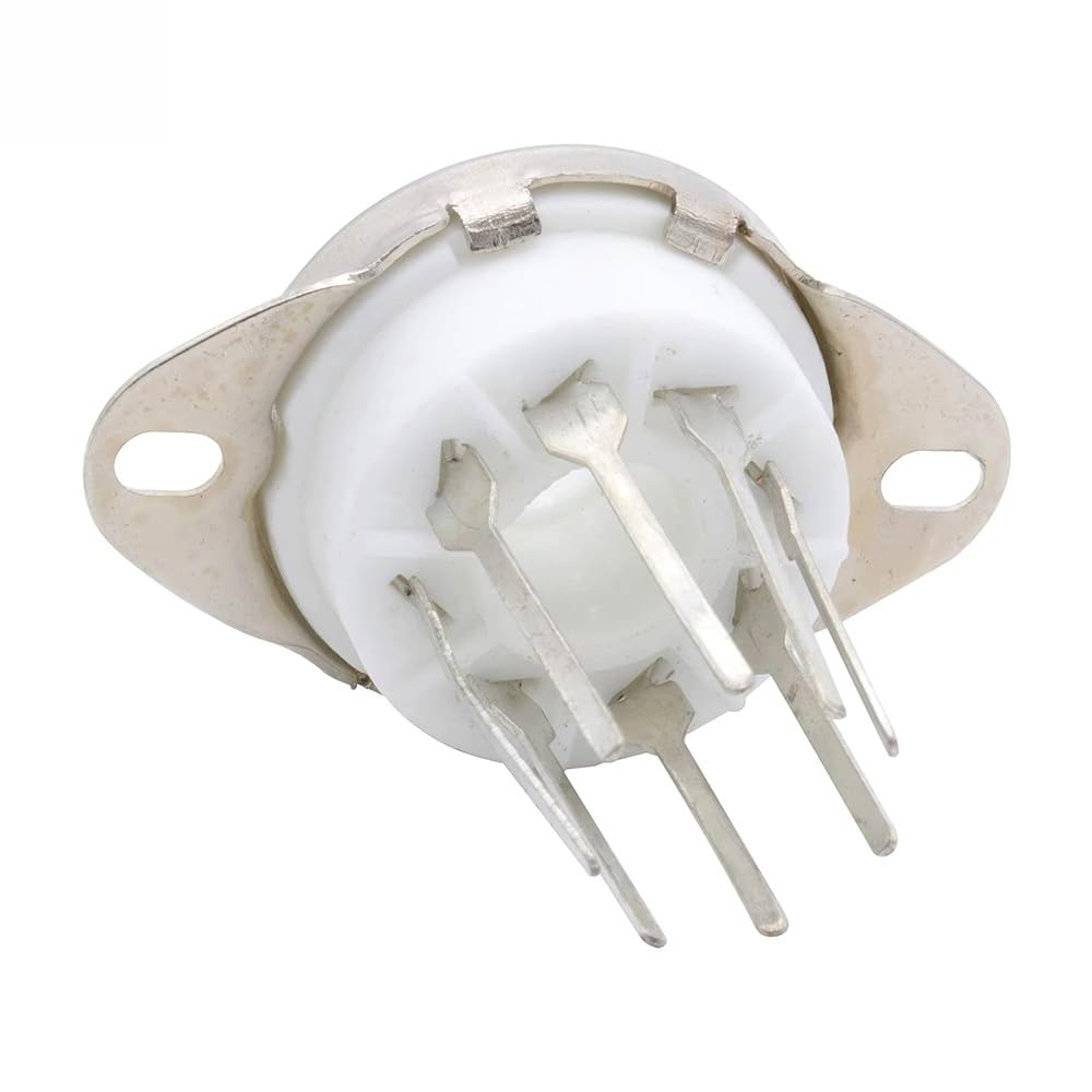Zoccoli in Ceramica, 8 Pin K8A Zoccoli in Ceramica Ottale for Valvole Base Perni Lunghi for KT88 KT66 6SN7 5AR4 GZ34 5881 6V6 5U4G 6550 6J7 6SJ7 AMP Fai da Te(Tin Plated 10pcs)