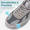 FitVille Mens Extra Wide Fit Trainers Arch Support Air Cushion Running Sneakers Comfortable Jogging Shoes for Heel Pain Relief Plantar Fasciitis - HeelAero V1 Slate Grey #5