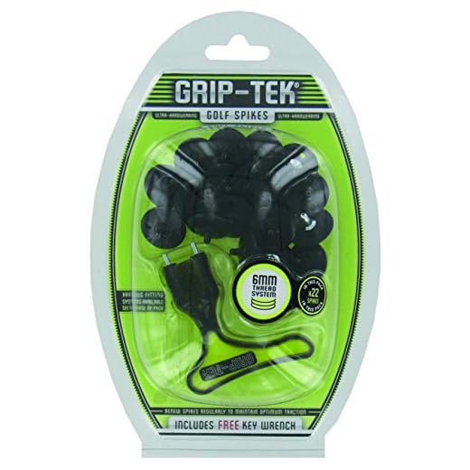 Grip-Tek Golf Shoe Spikes - Black 6mm
