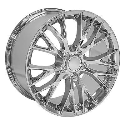 OE Wheels CV22B 19 Inch Rim Fits C6 Corvette C7 Z06 Style 5x120.65 19x10 Chrome - Hollander 5734 (1)