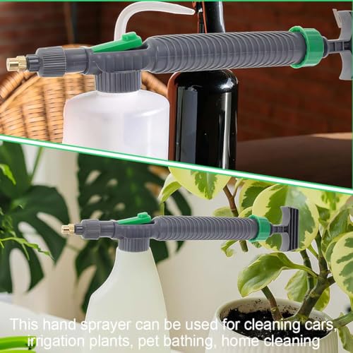 NHQZ Garten Gießstab Kupfer und Kunststoff,Geeignet für Mini Gießkanne,29cm Lang Gartenbrause mit Stiel,Gartenspritze,2 Sprühbilder Bewässerung Zauberstab für Blumenampeln und Blumentöpfe