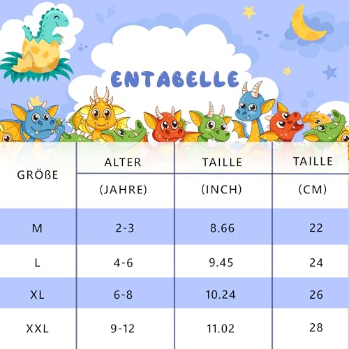 HYCLES Bokserki chłopięce, bawełna, dinozaury, bielizna dziecięca, 4 sztuki, 6-8 lat