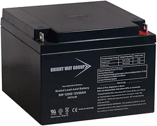Brightway Replacement Battery for Compact Ranger Invacare Compatible Wheelchair Battery 12V 26AH