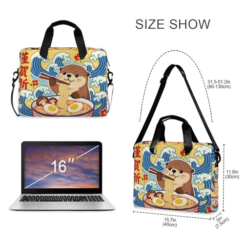Maletín para laptop 15.6" estilo kawaii amarillo miniatura 5