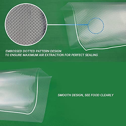 Kitchenfun Vacuum Sealer Bags Rolls:11"X 50'&8"X 50' Vacuum Sealer Bags (Total 100 Feet)| Bpa Free Vacuum Sealer Rolls| Freezer Safe Vacuum Seal Bags| Compatible With All Type Vacuum Sealer Machine #TOP3