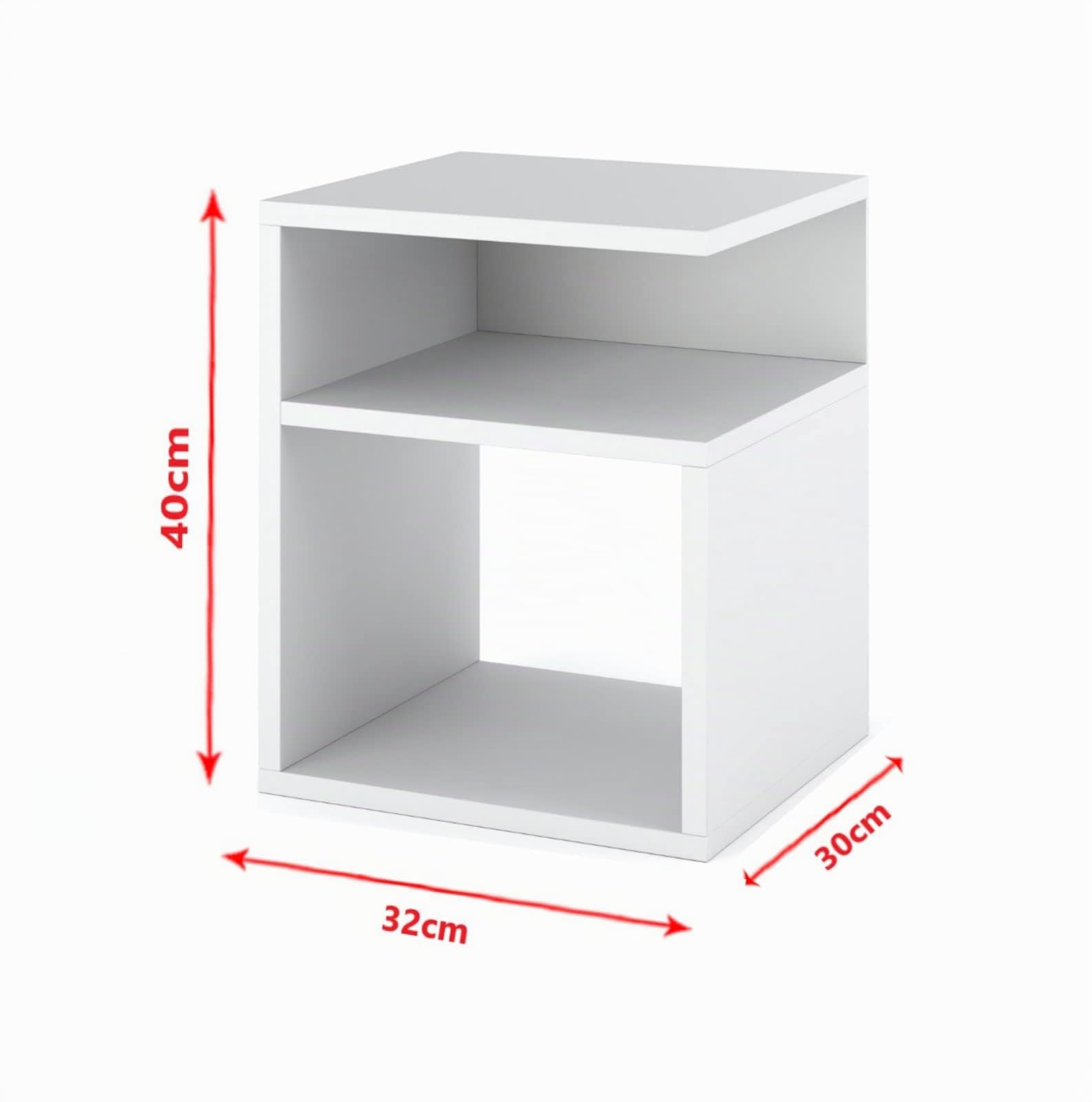 MRBLS Nachttisch 2er Set Boxspringbett Nachtschrank Nachtkommode Modern Möbel ohne Schubladen für Ihr Schlafzimmer, Wohnzimmer Beistelltisch Einfacher Sofatisch (Wotan) – 32 x 40 x 30 cm (B/H/T)