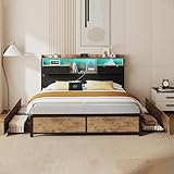 1. Ambiance Lumineuse LED : Ce lit 160x200 avec tiroirs se transforme en votre sanctuaire nocturne grâce à son éclairage LED dynamique. Imaginez : après une longue journée, vous vous installez dans son dossier rembourré, et avec la Interrupteur (ou l’application !), vous ajustez la couleur des lumières – douce bleue pour la lecture, chaleureuse orange pour la détente, ou multicolore pour une ambiance festive. Que ce soit pour plonger dans un roman ou regarder votre série préférée, ce lit crée une atmosphère qui épouse votre humeur, sublimant chaque moment de repos. Plus de stress, juste une ambiance à votre image, directement dans votre chambre.