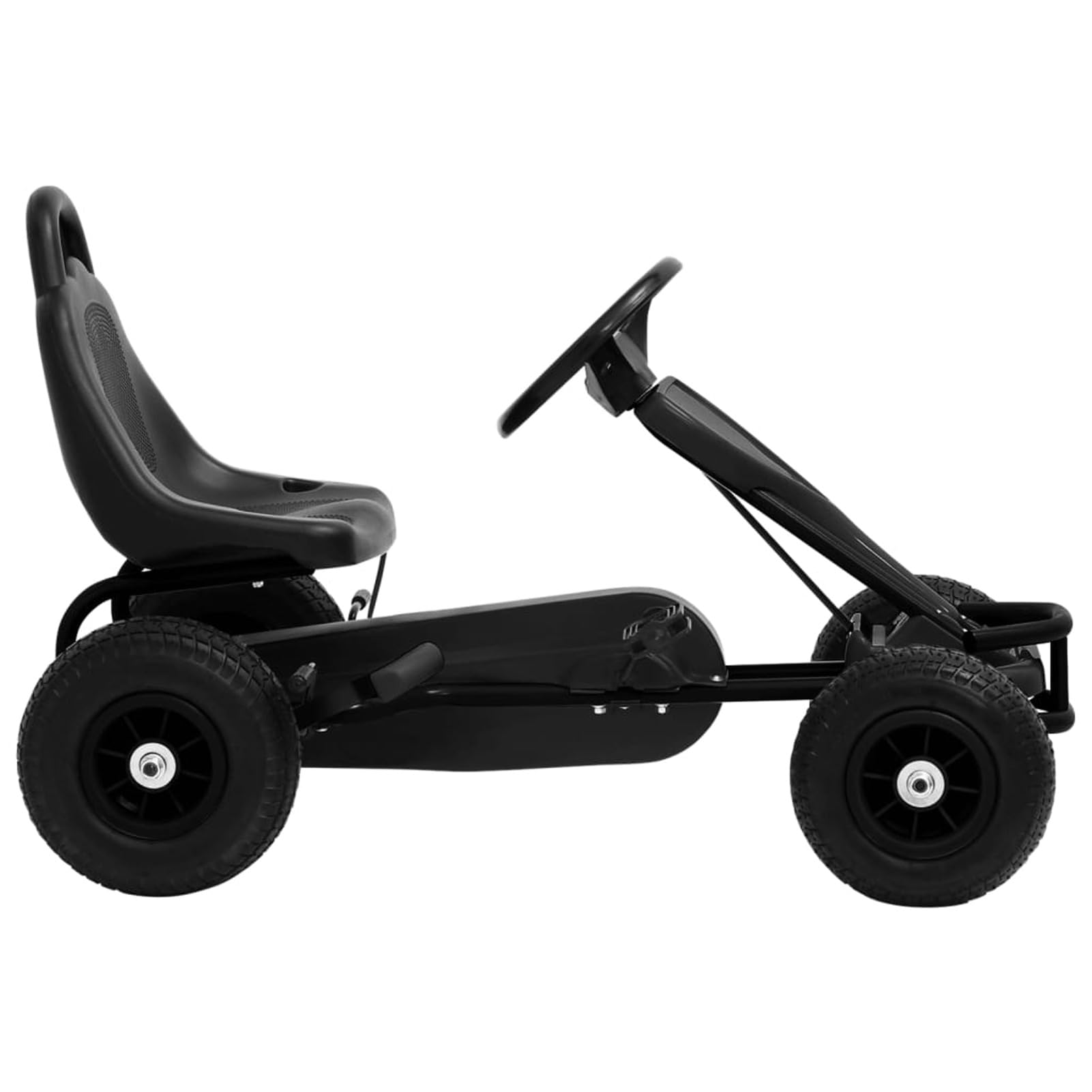 Go Kart a Pedali con Pneumatici Nero,Giochi e Giocattoli,Giocattoli,Giocattoli cavalcabili,Veicoli a Spinta e a pedali-80199
