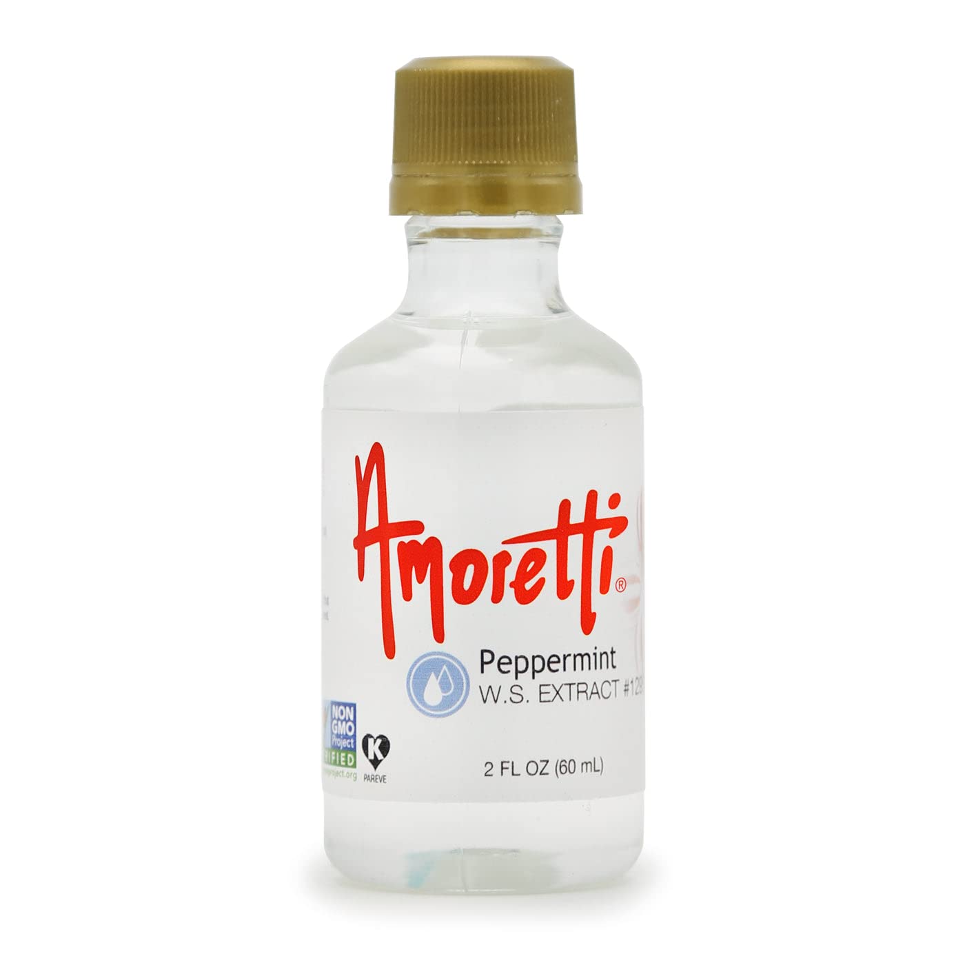 Amoretti - Peppermint Extract Water Soluble 2 oz - Highly Concentrated & Perfect For Pastry, Savory, Brewing, and more, Preservative Free, Vegan, Kosher Pareve, Keto Friendly